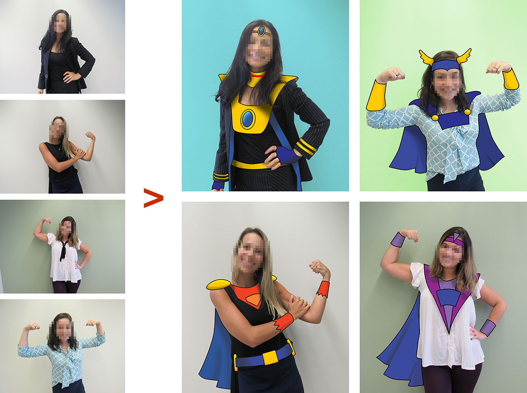 ilustração sobre foto